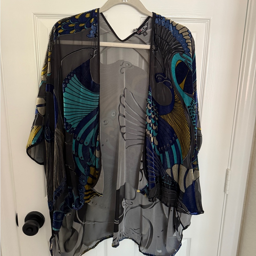 Colorful Citron Kimono Style Size L